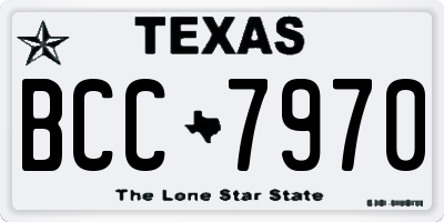 TX license plate BCC7970