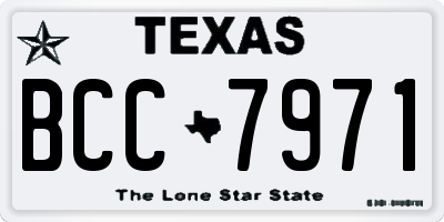 TX license plate BCC7971
