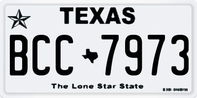 TX license plate BCC7973