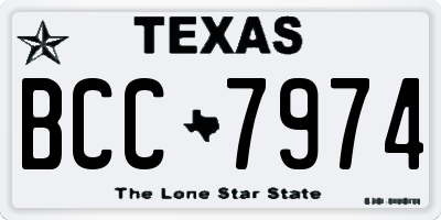 TX license plate BCC7974