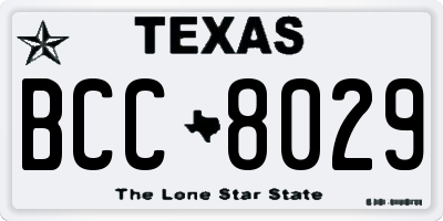 TX license plate BCC8029