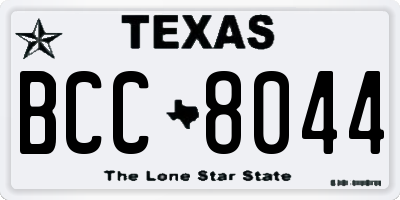 TX license plate BCC8044