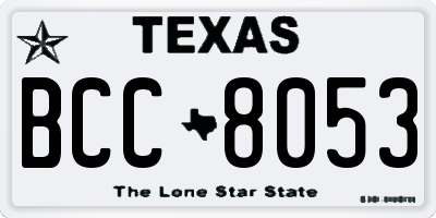 TX license plate BCC8053