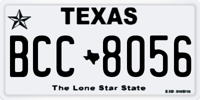 TX license plate BCC8056