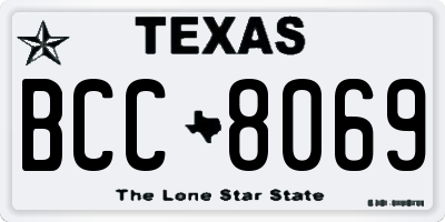 TX license plate BCC8069