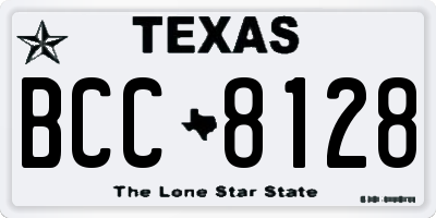 TX license plate BCC8128