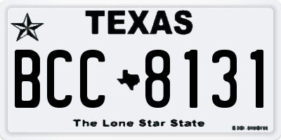 TX license plate BCC8131
