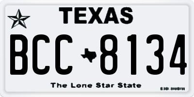 TX license plate BCC8134