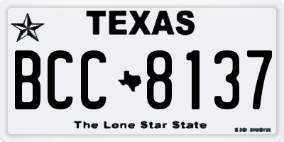 TX license plate BCC8137