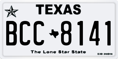 TX license plate BCC8141