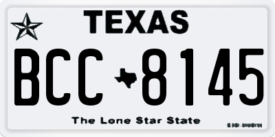 TX license plate BCC8145