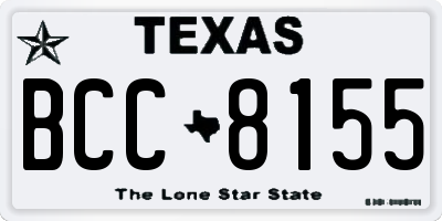 TX license plate BCC8155