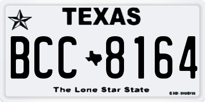 TX license plate BCC8164
