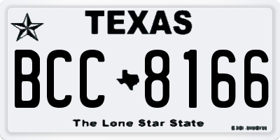 TX license plate BCC8166