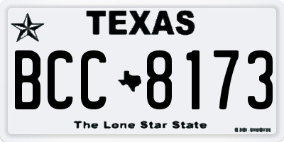 TX license plate BCC8173