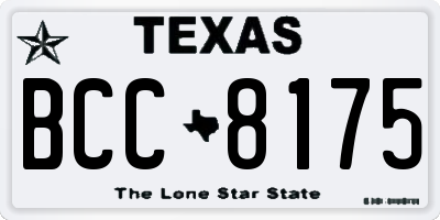 TX license plate BCC8175