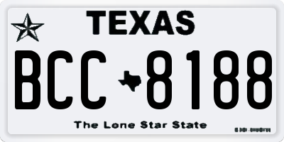 TX license plate BCC8188