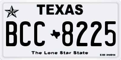 TX license plate BCC8225