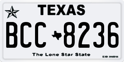 TX license plate BCC8236