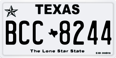 TX license plate BCC8244