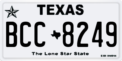 TX license plate BCC8249