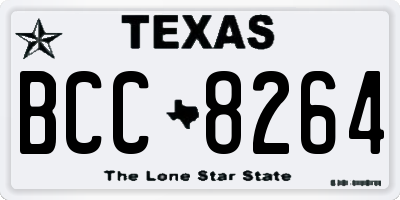 TX license plate BCC8264