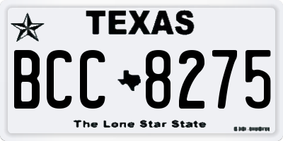 TX license plate BCC8275