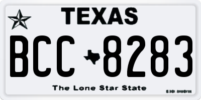 TX license plate BCC8283