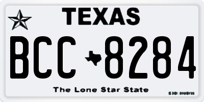 TX license plate BCC8284