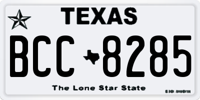 TX license plate BCC8285