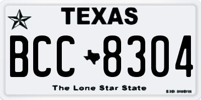 TX license plate BCC8304