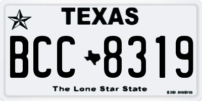 TX license plate BCC8319