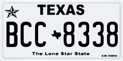 TX license plate BCC8338