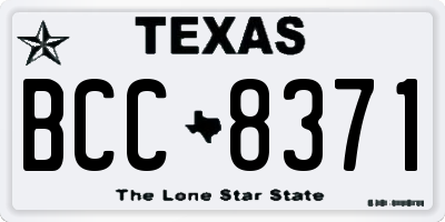 TX license plate BCC8371
