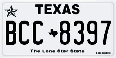 TX license plate BCC8397