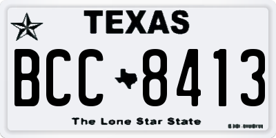 TX license plate BCC8413