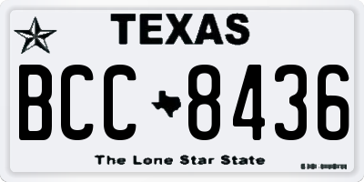 TX license plate BCC8436