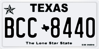 TX license plate BCC8440