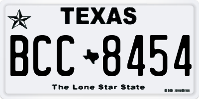TX license plate BCC8454