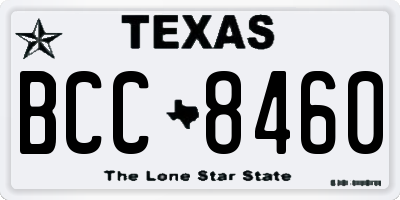 TX license plate BCC8460