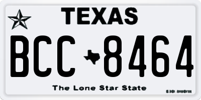 TX license plate BCC8464