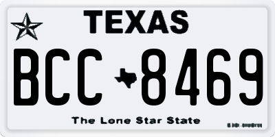 TX license plate BCC8469