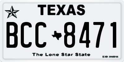 TX license plate BCC8471