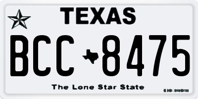 TX license plate BCC8475