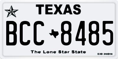 TX license plate BCC8485