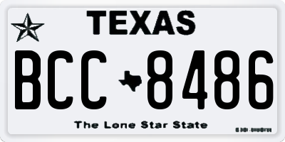 TX license plate BCC8486
