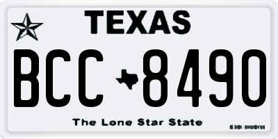TX license plate BCC8490
