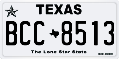 TX license plate BCC8513