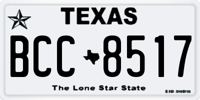 TX license plate BCC8517
