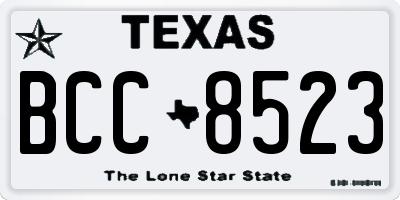TX license plate BCC8523
